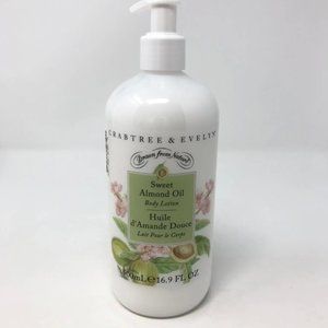 Crabtree & Evelyn Sweet Almond Oil Body Lotion 16.9 ounces with pump New